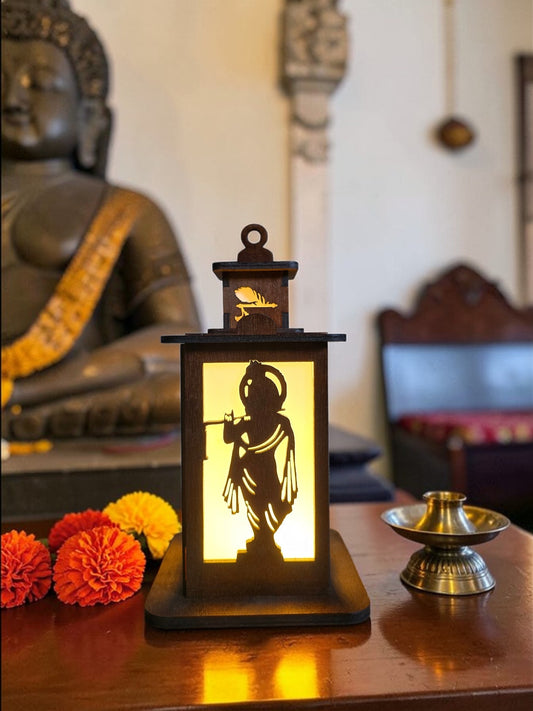 Lord Krishna Decorative Lantern with LED Light