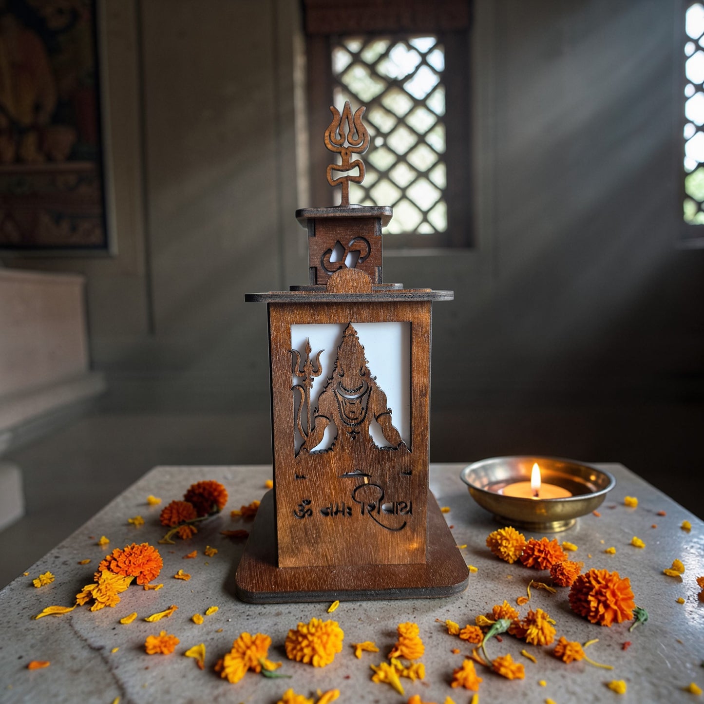 Lord Shiva Decorative Lantern with LED Light